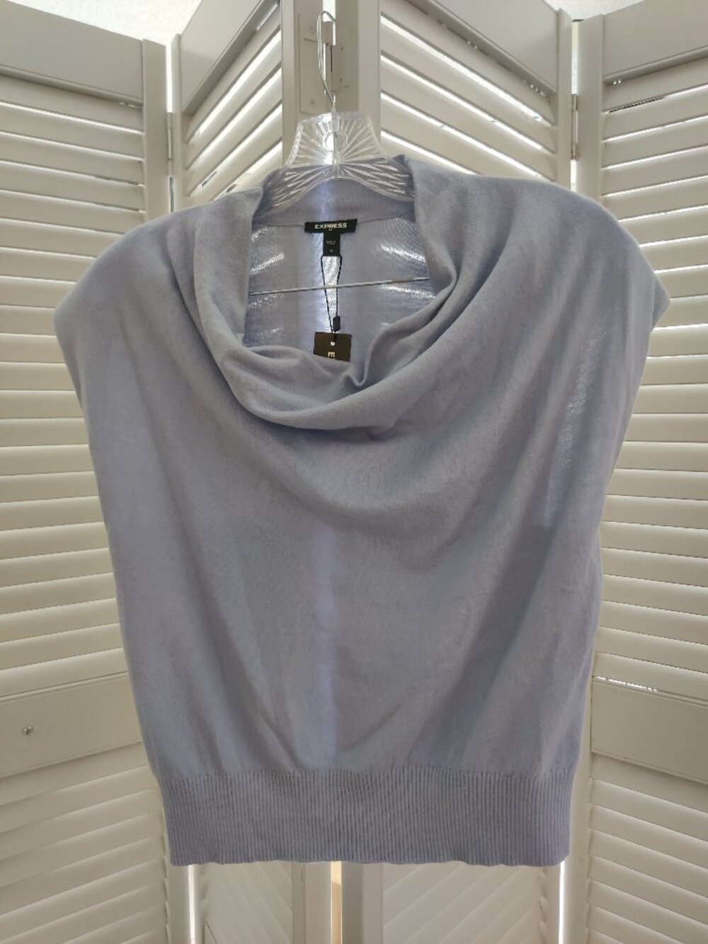 Women's Express Cowl Neck Blue Sweater Top - Size M